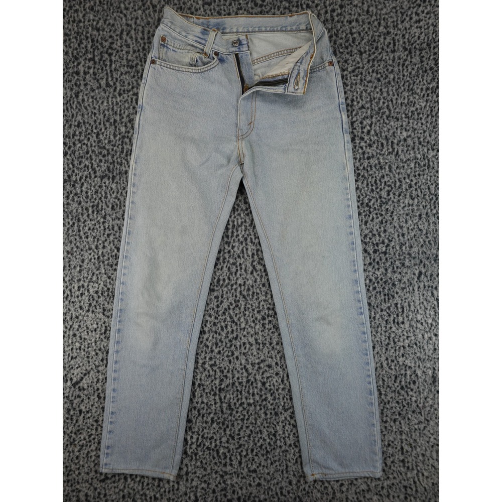 Levi's 505 Straight Leg Jeans Mens 34x32 Light Blue Vintage Denim